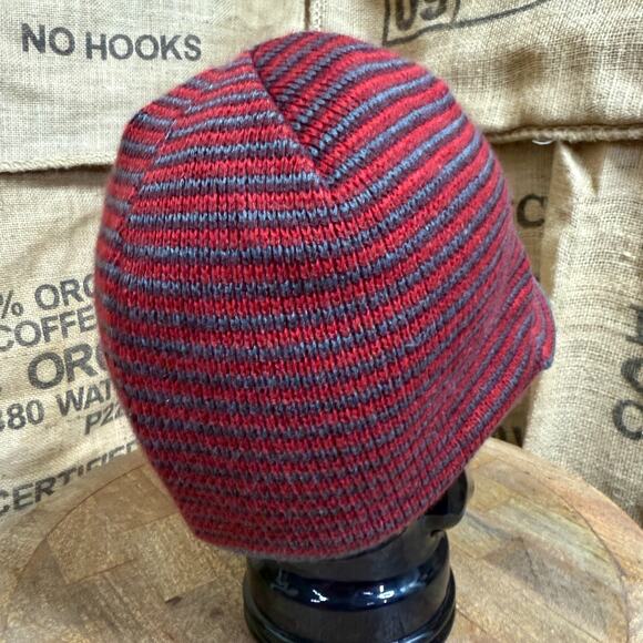 Columbia REI co-op Fleece Beanie Worst Day Of The Year Adult L/XL Cap Red Strip - Picture 2 of 3